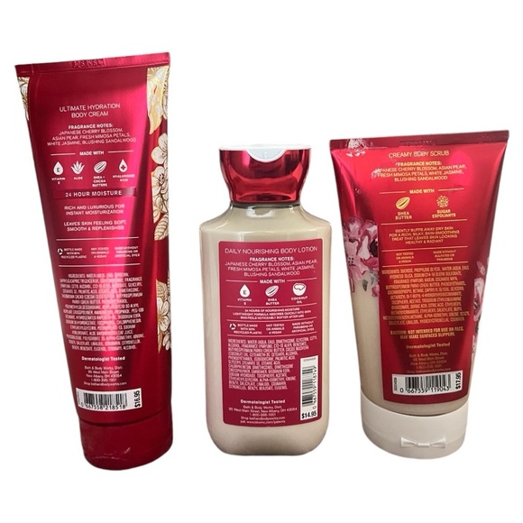 Japanese Cherry Blossom Bath & Body Set - Red - Picture 2 of 8